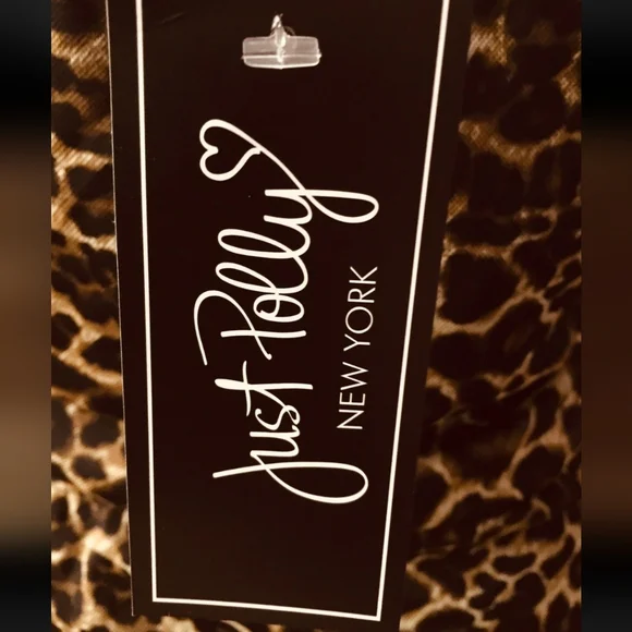 NWT Just Polly NY Leopard Print Skirt Set Sz Medium - Picture 7 of 7